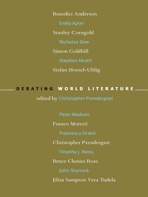 cover image of Debating World Literature